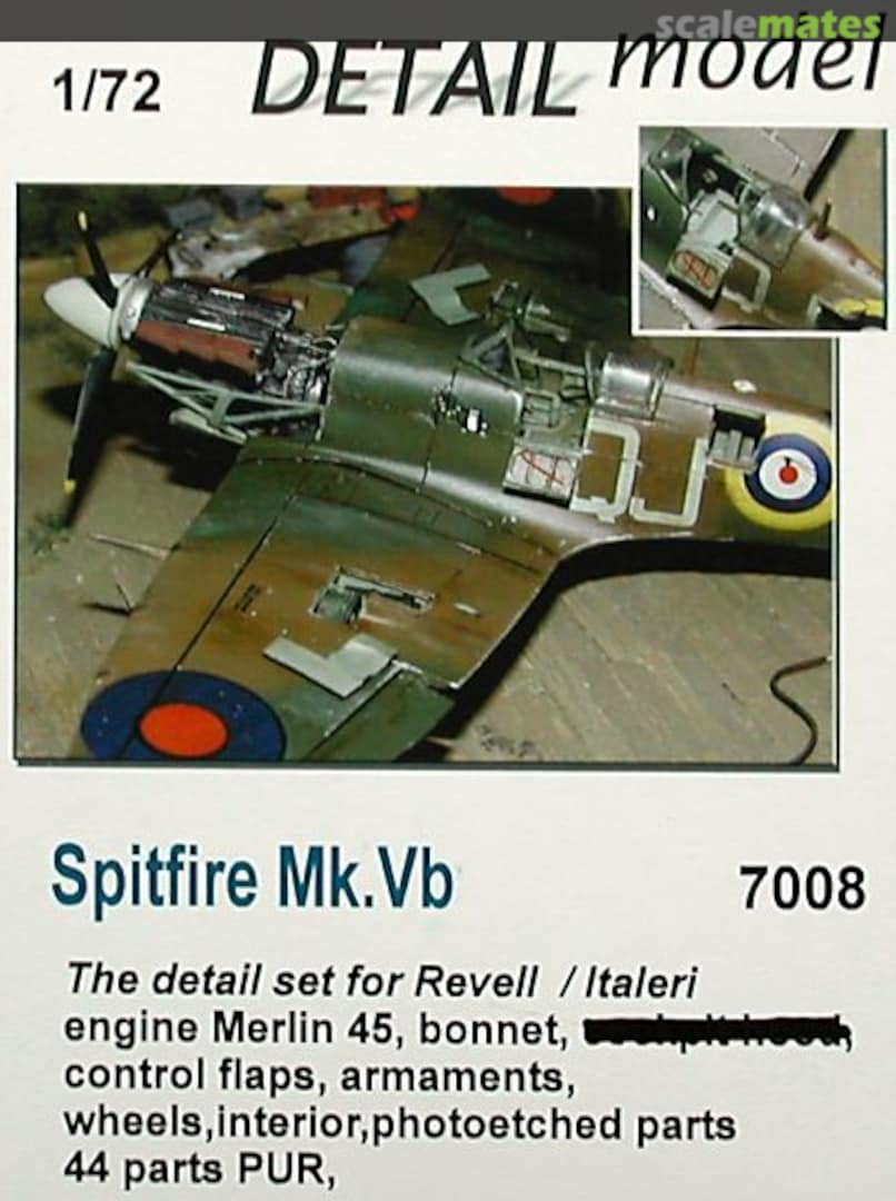 Boxart Spitfire Mk.Vb 7008 DETAIL model