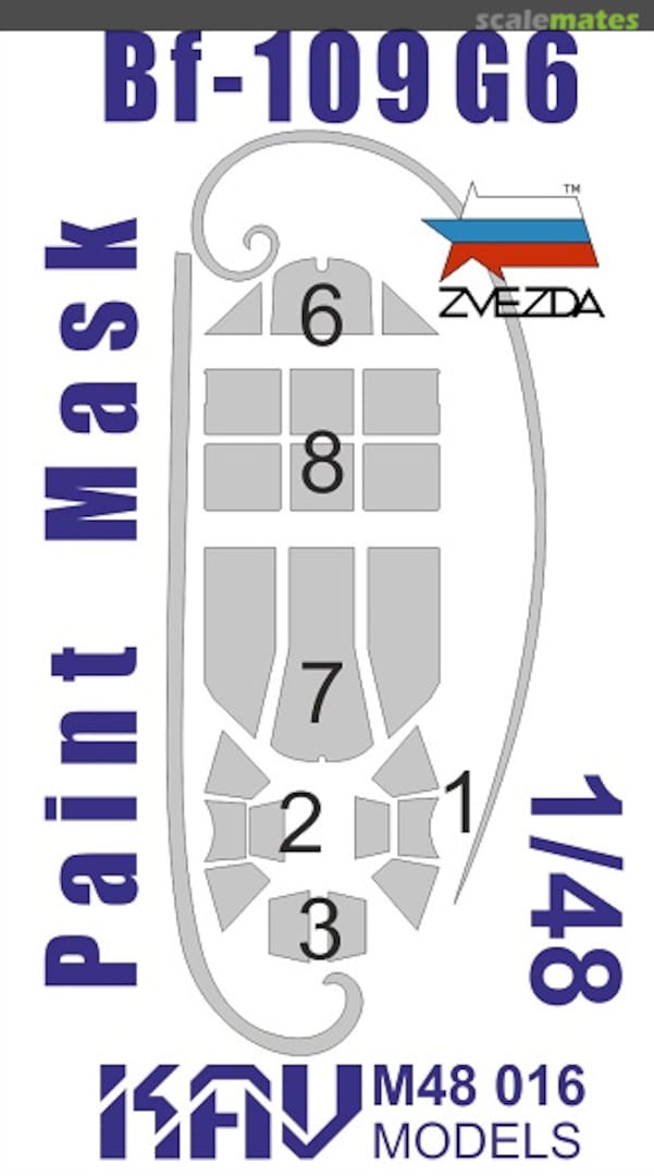 Boxart Paint Mask for Me Bf-109 G6 (Zvezda) KAV M48 016 KAV models