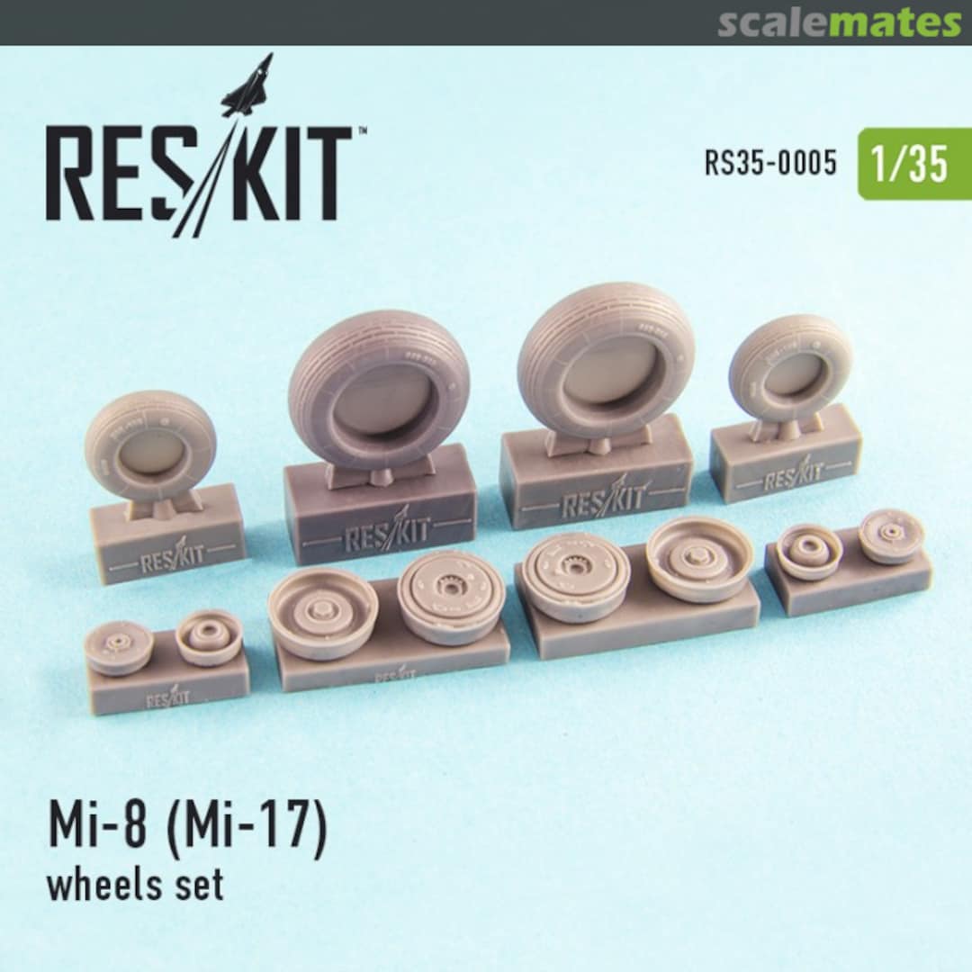 Boxart Mi-8/Mi-17 Hip Wheels Set RS35-0005 ResKit