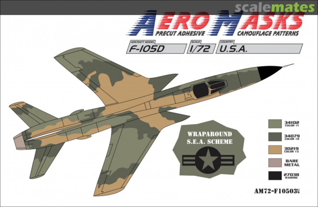 Boxart F-105D USA Wraparound SEA Scheme AM72-F10503 AeroMasks