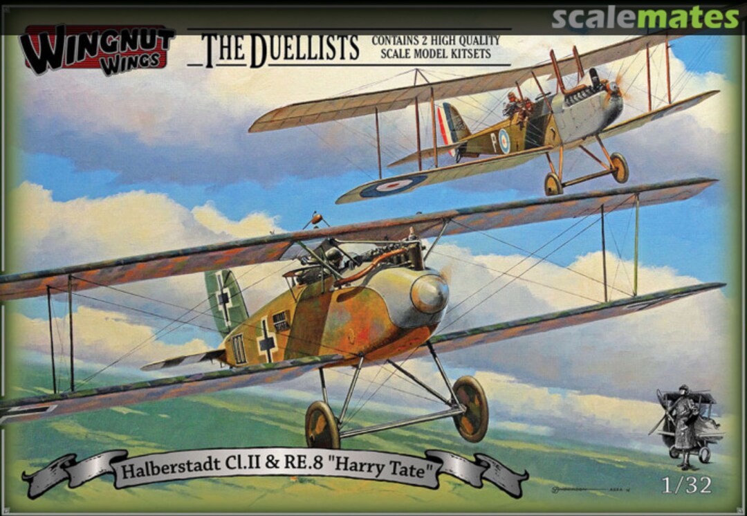 Boxart Halberstadt Cl.II & RE.8 "Harry Tate" "The Duellists" 32804 Wingnut Wings