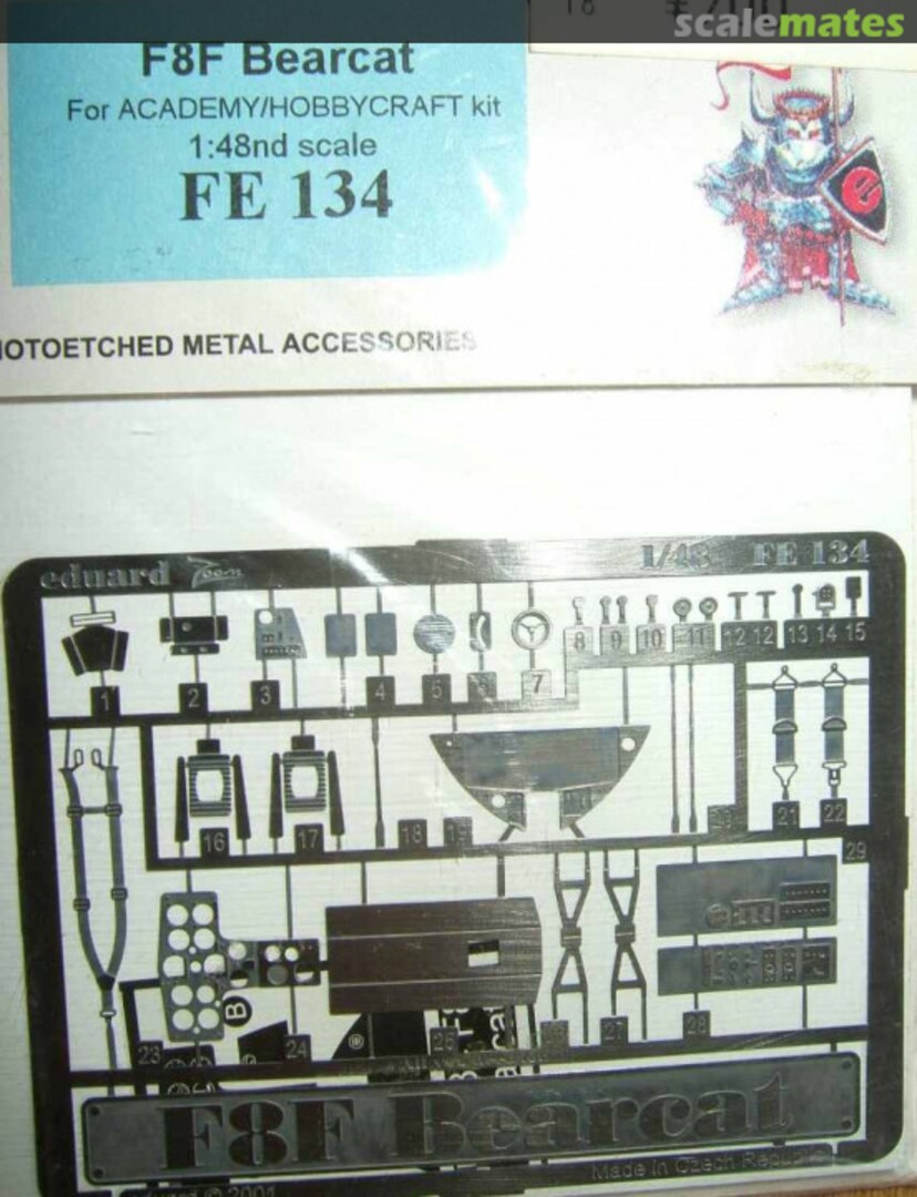 Boxart F8F Bearcat - detail set FE 134 Eduard