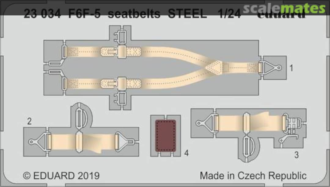 Boxart F6F-5 seatbelts STEEL 23034 Eduard