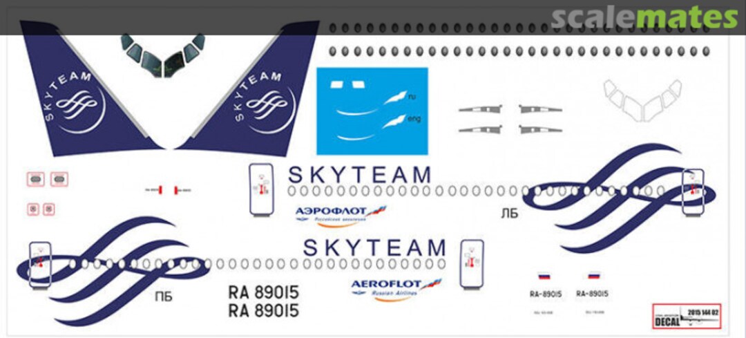 Boxart Superjet 100 AFL Skyteam RA-89015 Pas Decals