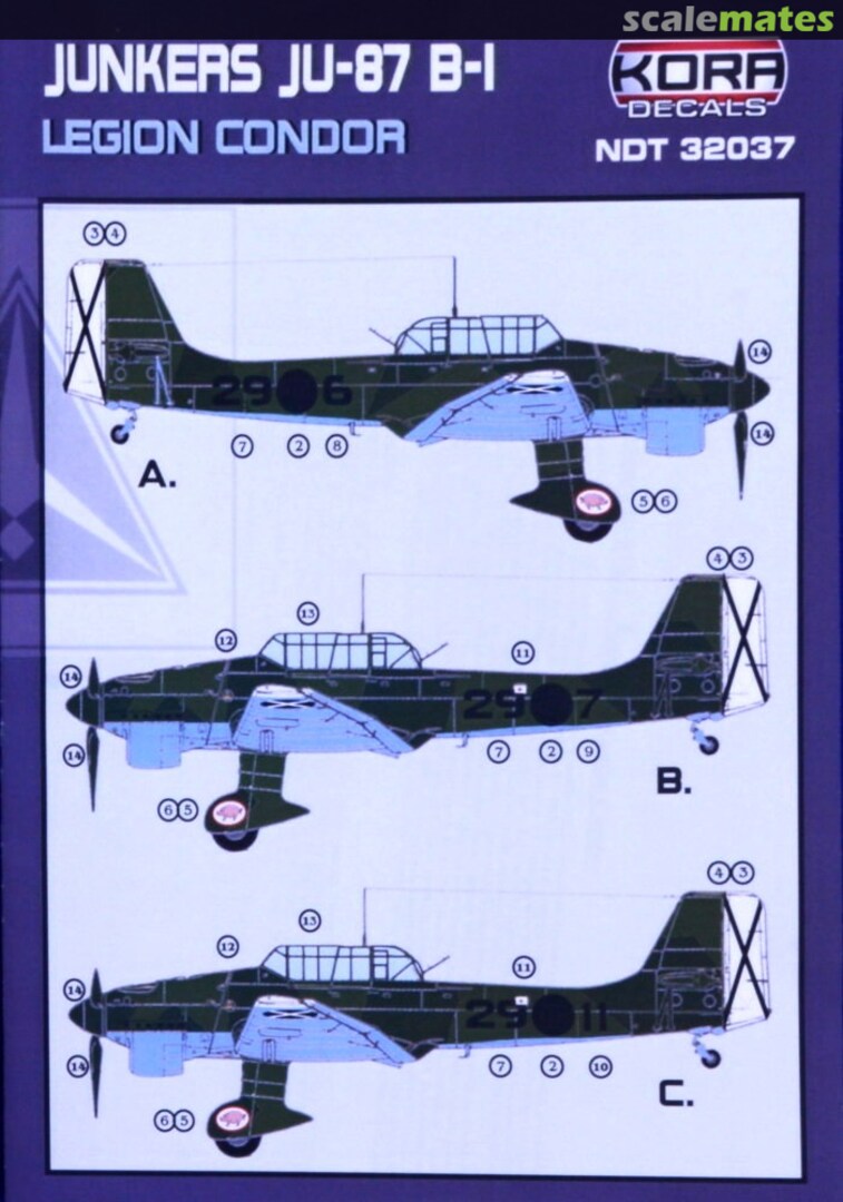 Boxart Junkers Ju 87 B-1 NDT32037 Kora Models