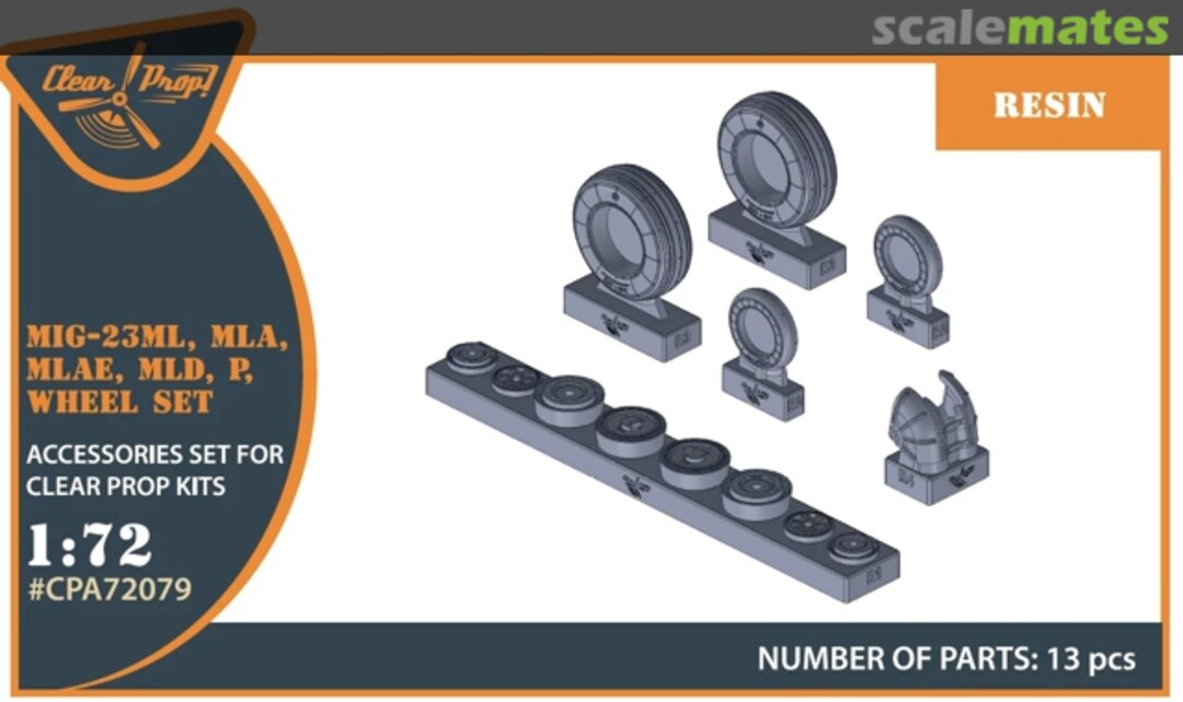Boxart MiG-23ML, MLD, P, MLAE Wheel set CPA72079 Clear Prop!