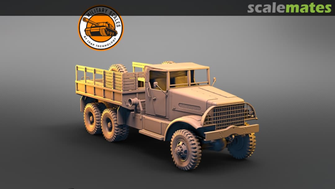 Boxart Corbitt White 666 6x6 cargo truck soft top, metal box PMI34.4B Military Scales