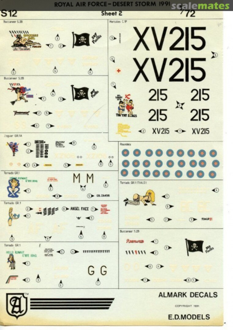 Boxart Royal Air Force - Desert Storm 1991 S12 Almark Decals