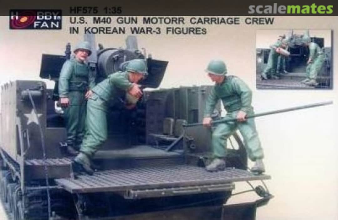 Boxart U.S. M40 Gun Motor Carriage Crew in Korean War HF575 Hobby Fan