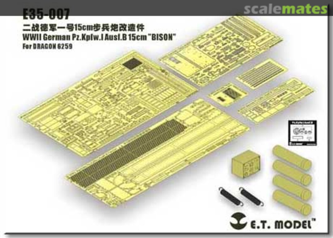 Boxart Pz. Kpfw. I Ausf.B 15cm "BISON" E35-007 E.T. Model