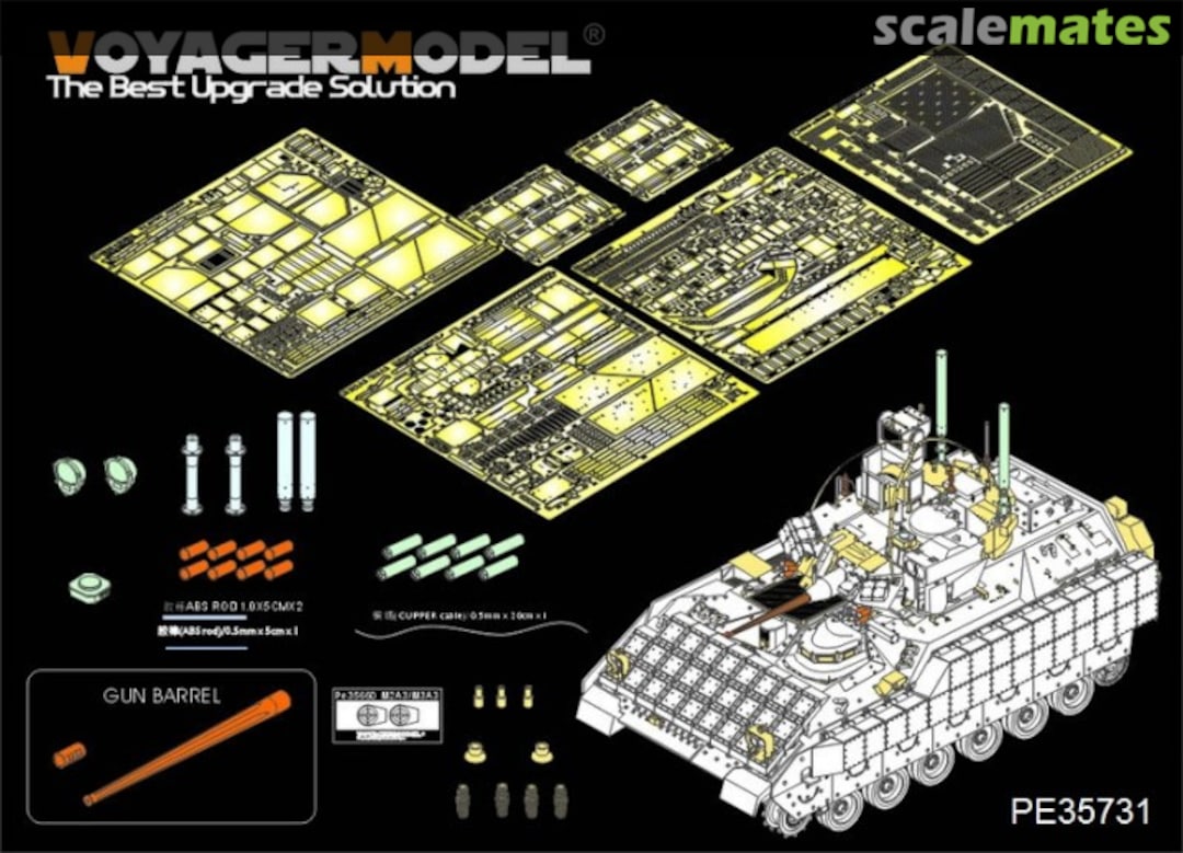 Boxart Modern US Army BRADLEY w/BUSK III IFV Basic Parts PE35731 Voyager Model