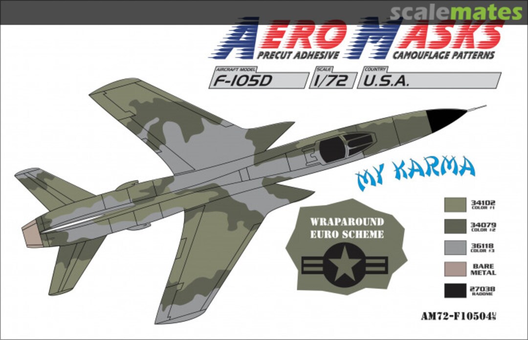 Boxart F-105D USA Wraparound Euro Scheme AM72-F10504 AeroMasks