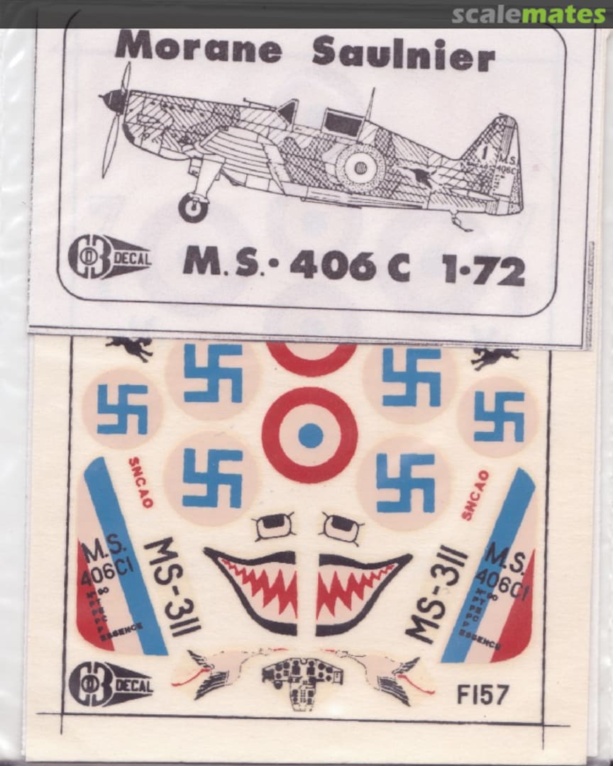 Boxart Morane Saulnier M.S.406 C Unknown DK Decal