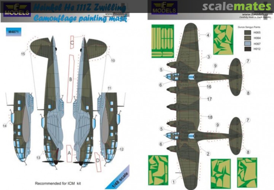 Boxart Heinkel He 111Z Zwilling M4871 LF Models