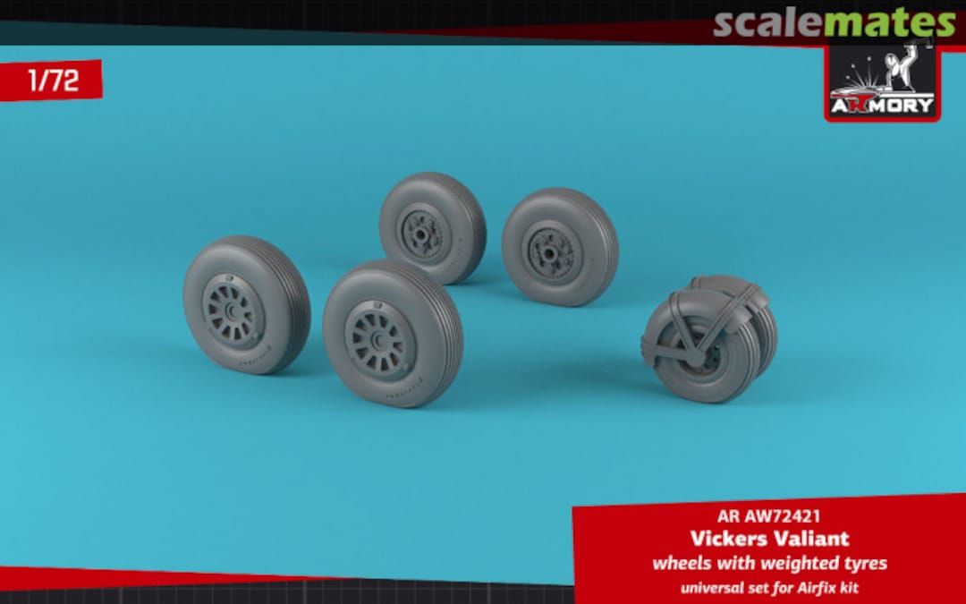 Boxart Vickers Valiant wheels with weighted tyres AR AW72421 Armory