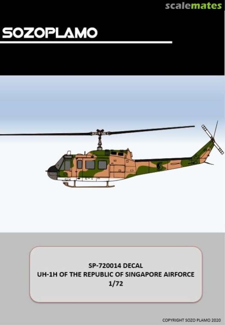 Boxart Republic of Singapore Airforce UH-1H Huey SP-480014 SozoPlamo Studios