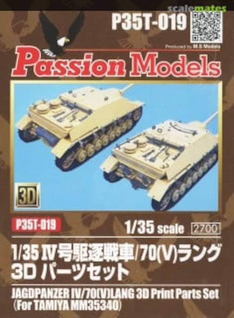 Boxart JAGDPANZER IV/70(V) Lang 3D Print Parts Set P35T-019 Passion Models