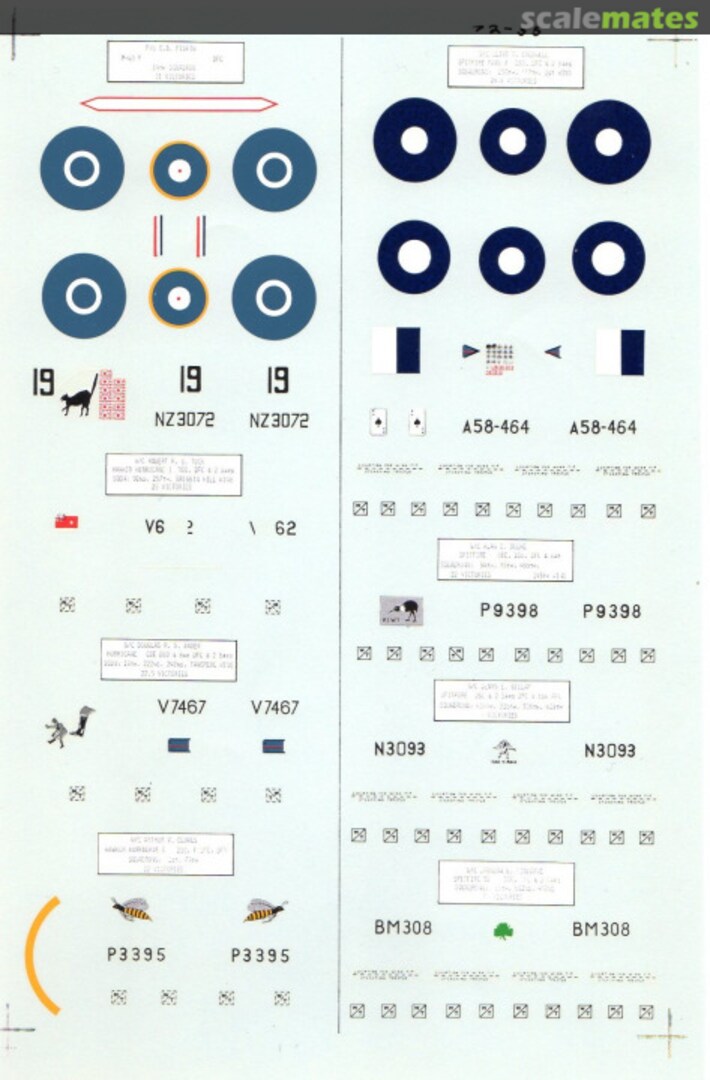 Contents British RAF Aces WWII 72-55 SuperScale International