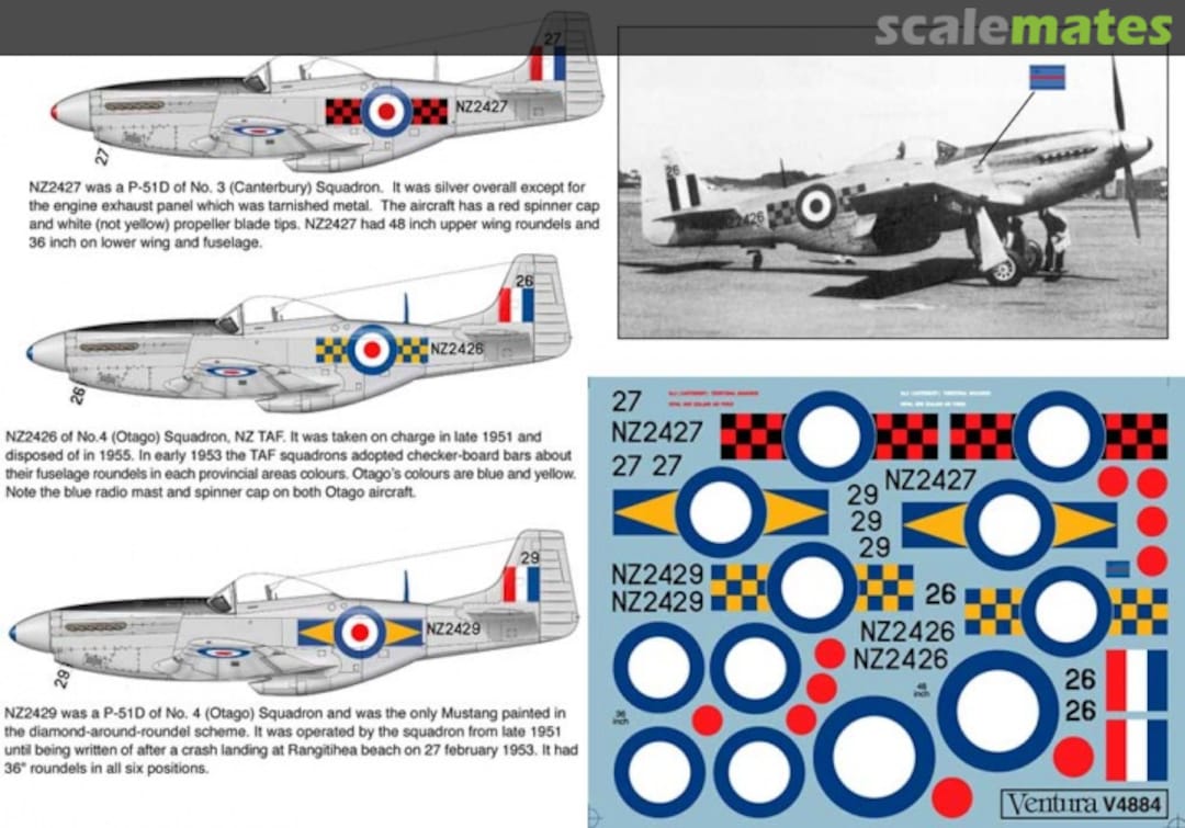 Boxart RNZAF Mustangs, Canterbury and Otago Sqns V4884 Ventura