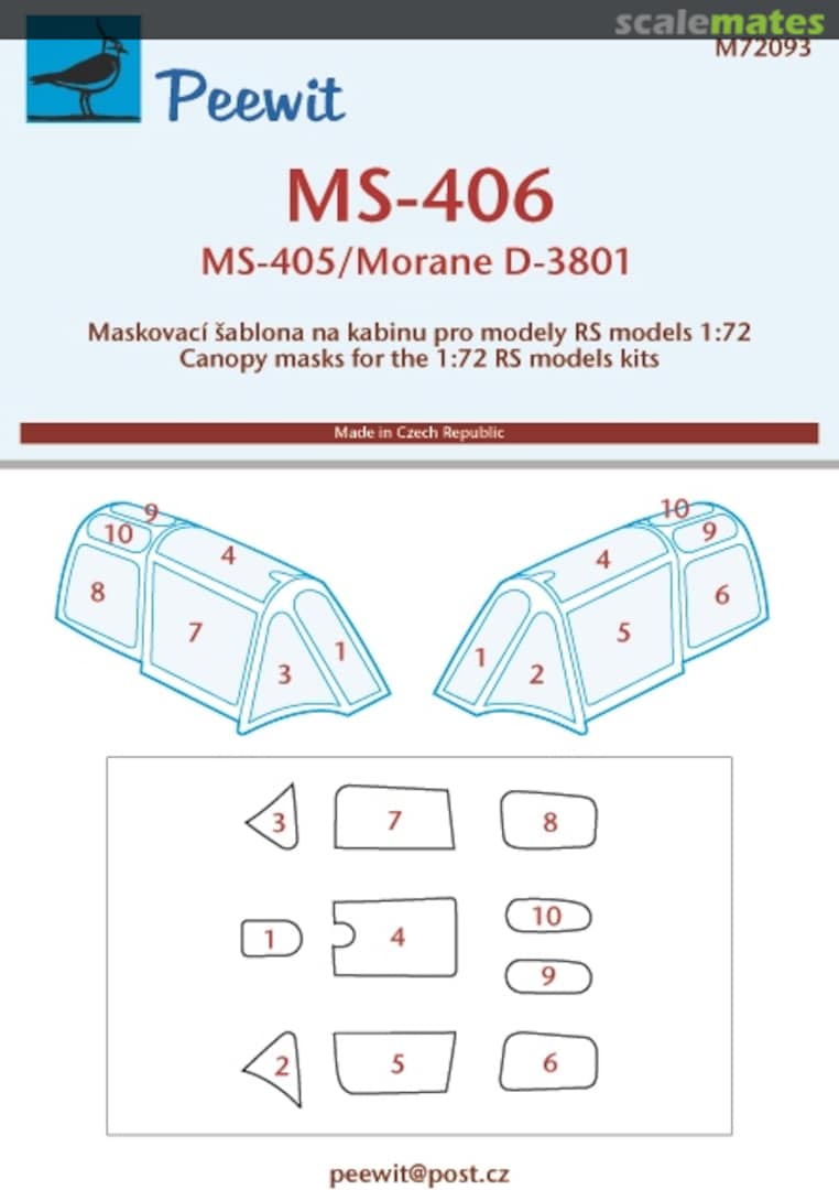 Boxart Morane-Saulnier MS.406 M72093 Peewit