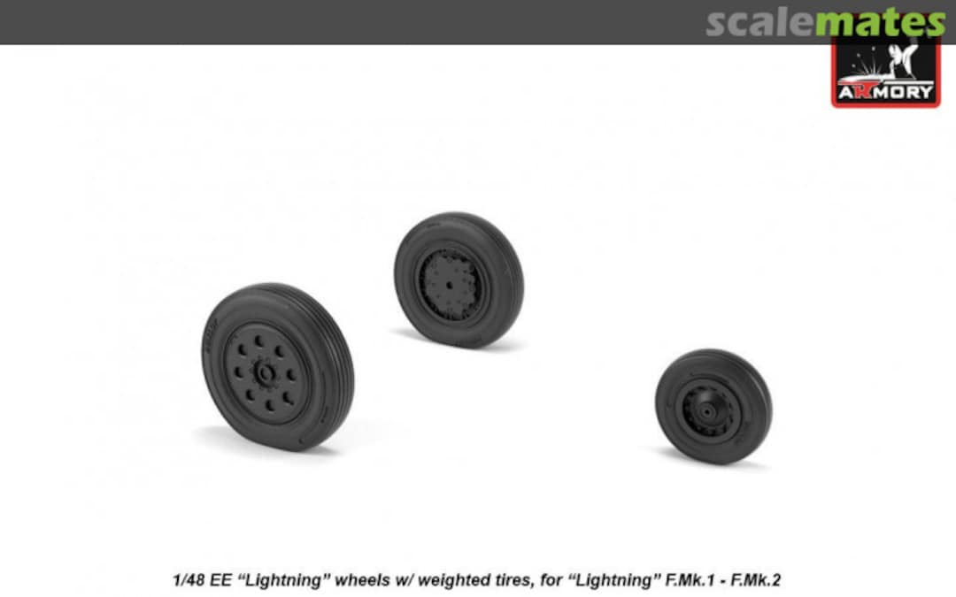 Boxart English Electric Lightning early wheels w/ weighted tires AW48407 Armory