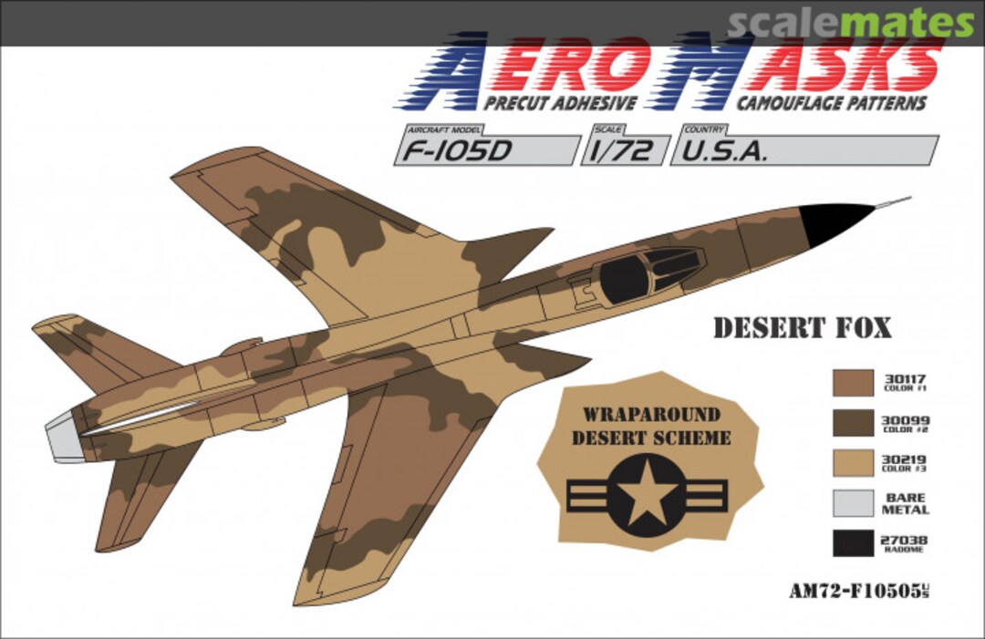 Boxart F-105D USA Wraparound Desert Scheme AM72-F10505 AeroMasks