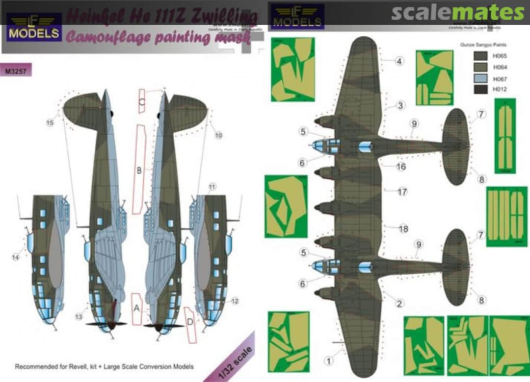 Boxart Heinkel He 111Z Zwilling M3257 LF Models