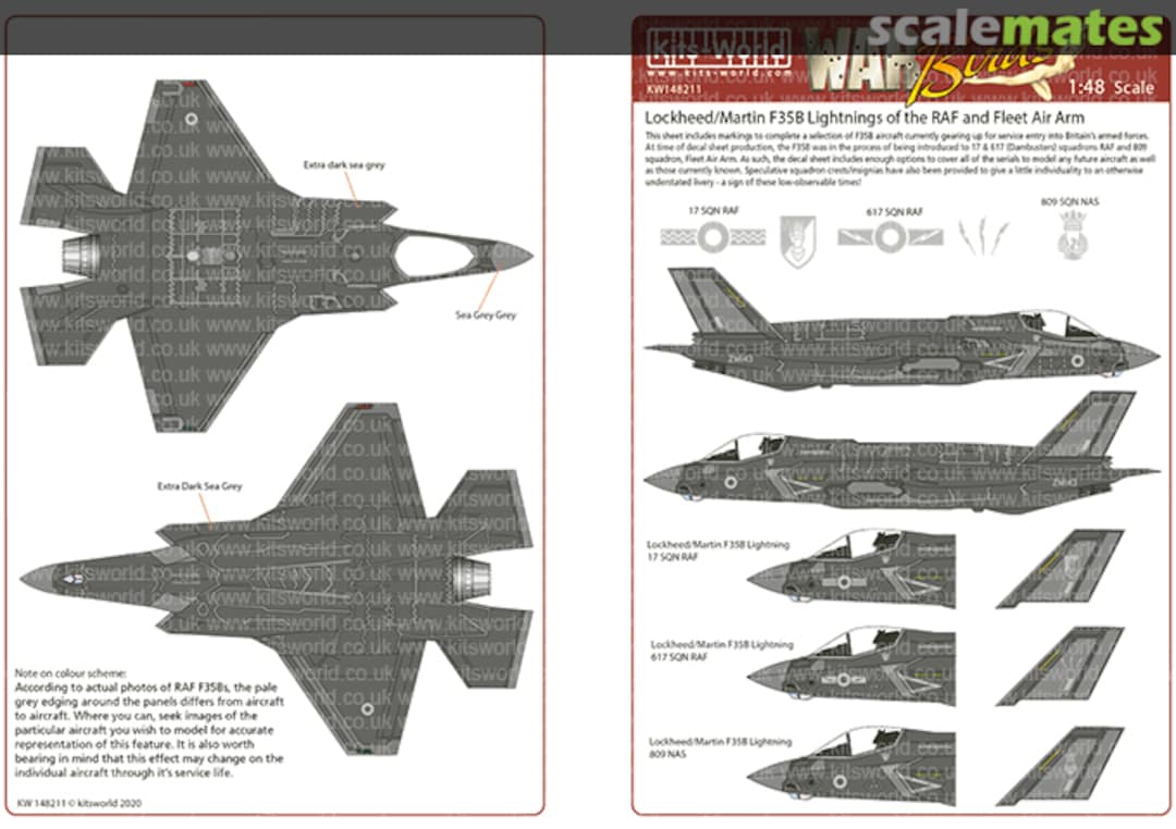 Boxart Lockheed/Martin F35B Lightnings KW148211 Kits-World