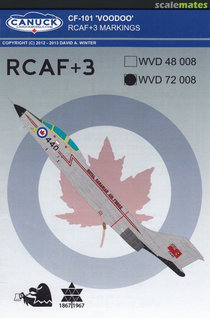 Boxart CF-101 Voodoo WVD48-008 Canuck Model Products