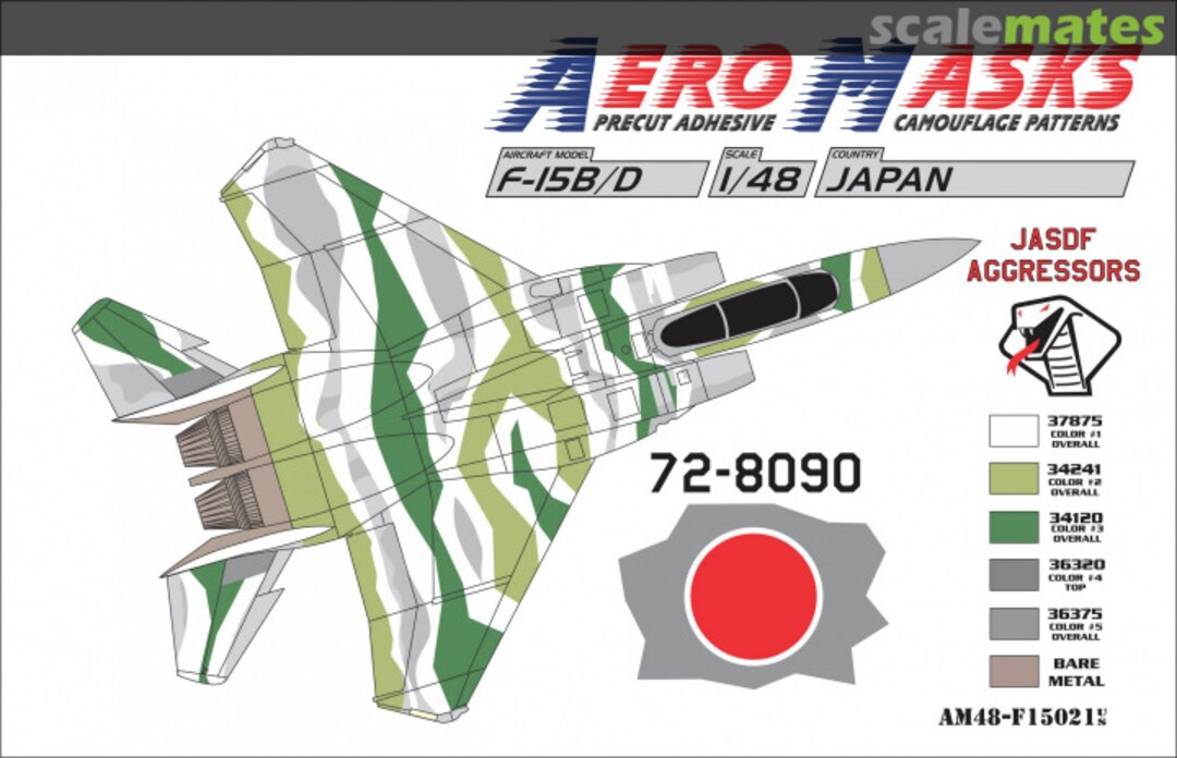 Boxart F-15B/D JASDF Aggressors AM48-F15021 AeroMasks