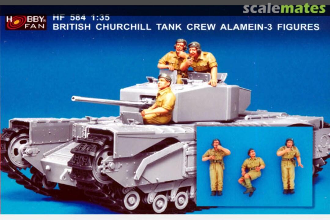 Boxart British Churchill Tank Crew Alamein HF584 Hobby Fan