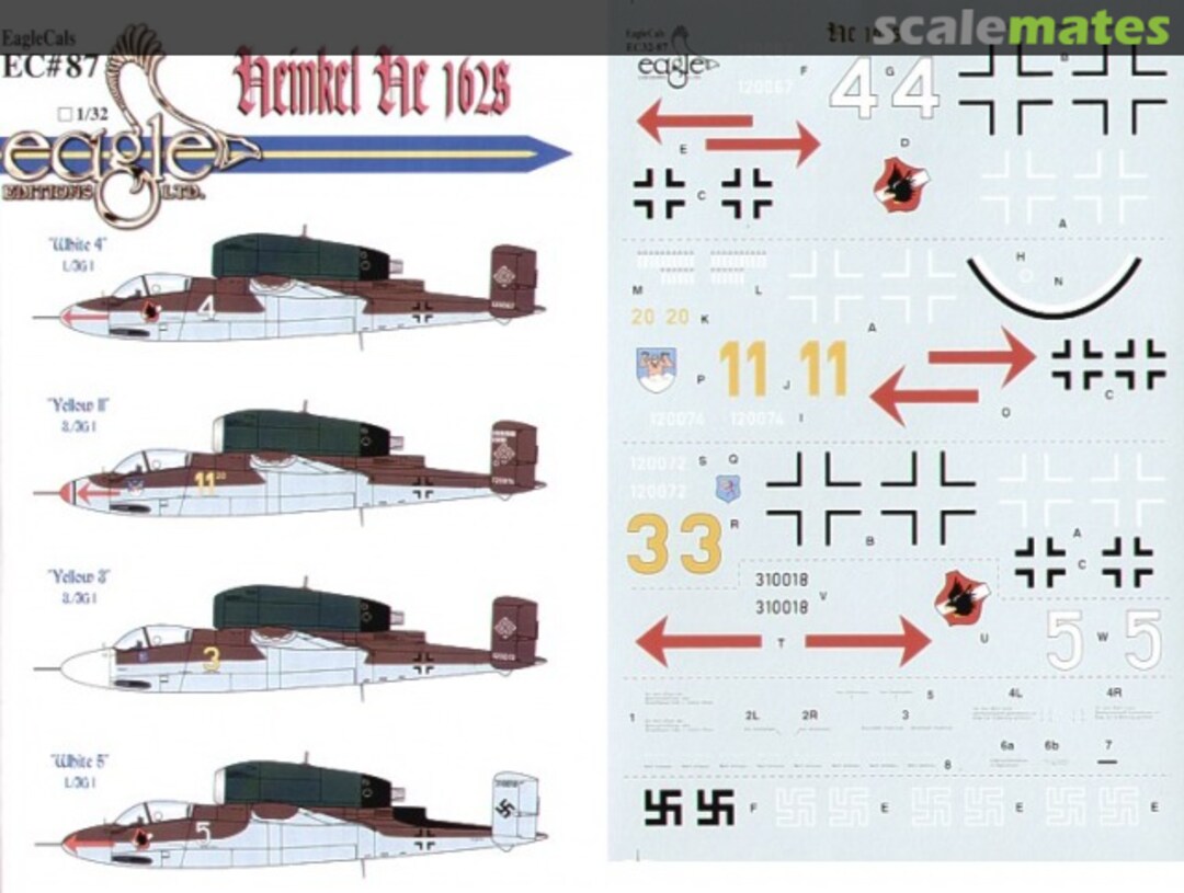 Boxart Heinkel He 162s EagleCals EC32-87 Eagle Editions