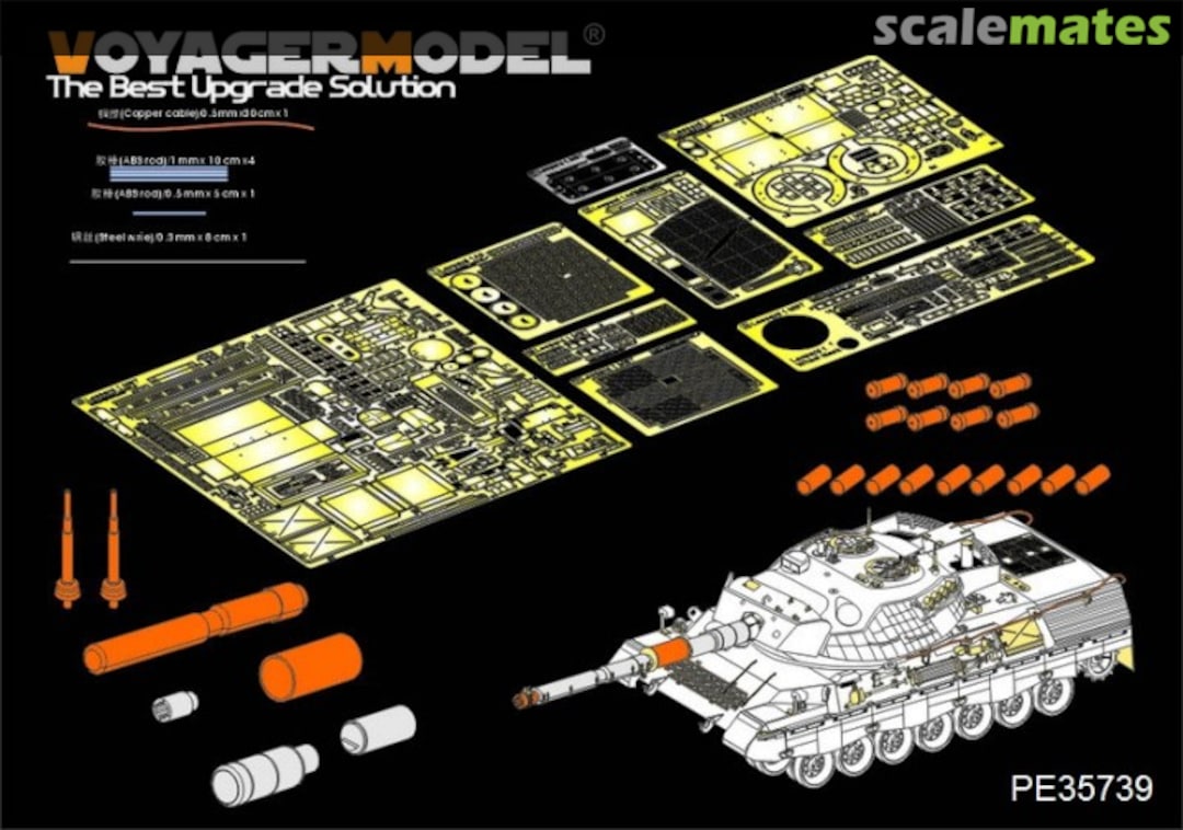 Boxart Modern German Leopard 1A5 MBT Detail Parts PE35739 Voyager Model