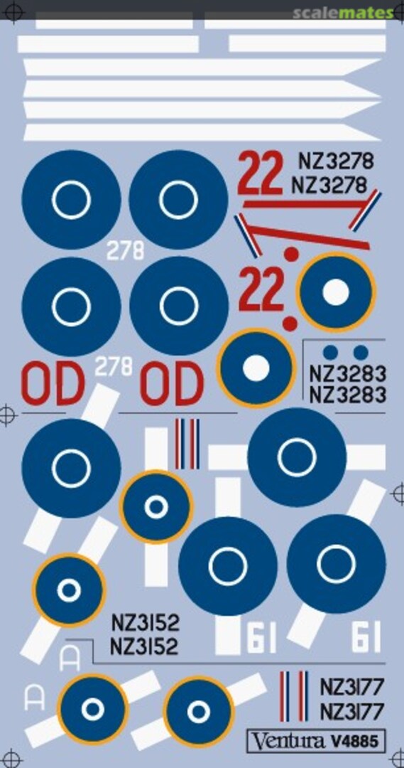 Boxart RNZAF P-40 Ns, Sept 43 to May 44 plus NZ based V4885 Ventura