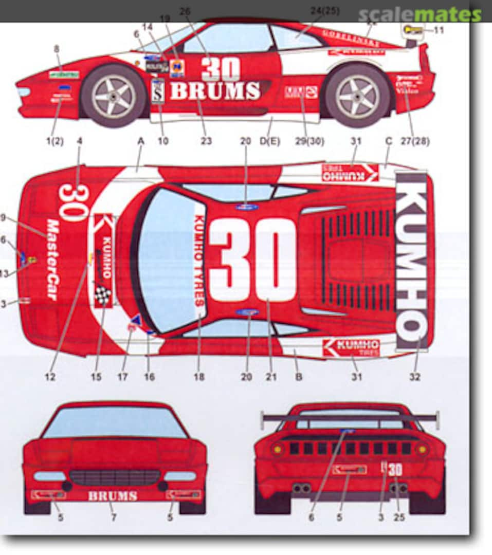 Boxart Ferrari F355 BRUMS Daytona (2001) ST27-DC679C Studio27