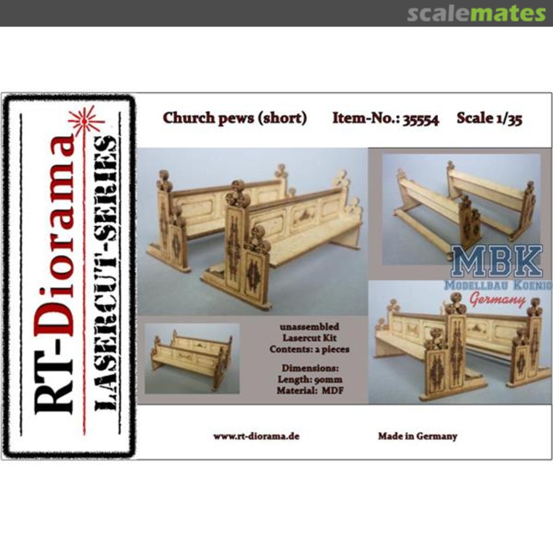 Boxart Church pews (short) / Kirchenb?nke (kurz) 1/35 35554 RT-Diorama