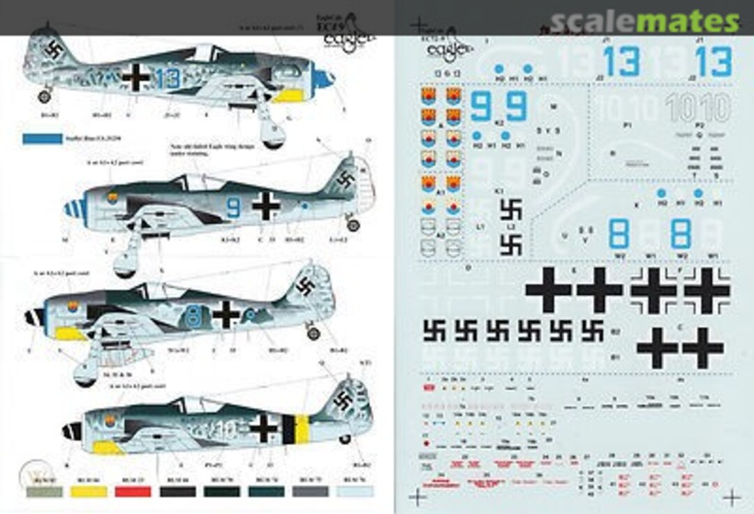 Boxart JG-5 Eismeer Fw 190As EagleCals EC72-09 Eagle Editions