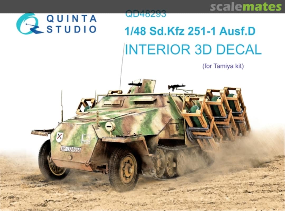 Boxart Sd.Kfz 251/1 Ausf.D interior 3D decals QD48293 Quinta Studio