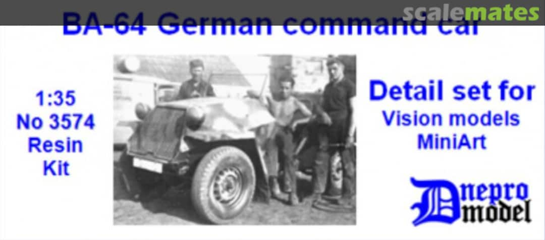 Boxart BA-64 German command car 3574 Dnepro Model