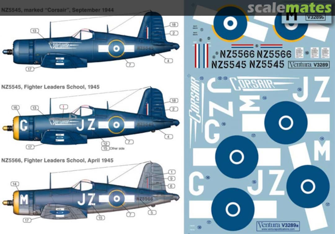 Boxart RNZAF F4U-1D Corsairs V3289 Ventura Publications