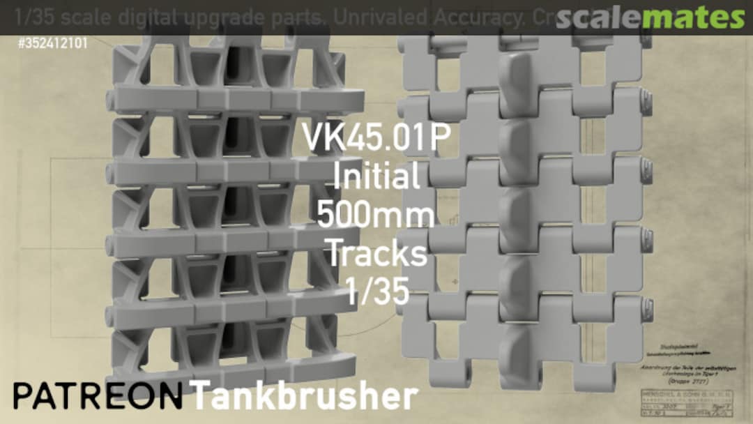 Boxart Tiger P Initial 500mm 352412101 Tankbrusher Scale Modeling