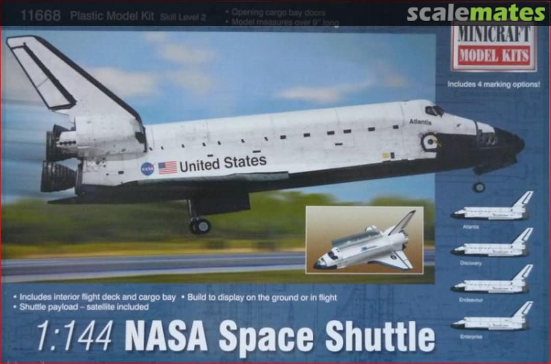 Boxart NASA Space Shuttle 11668 Minicraft Model Kits