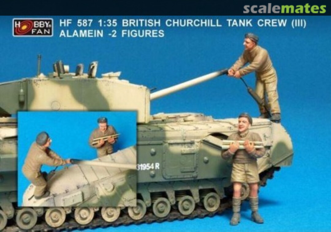 Boxart British Churchill Tank Crew (III) Alamein HF587 Hobby Fan