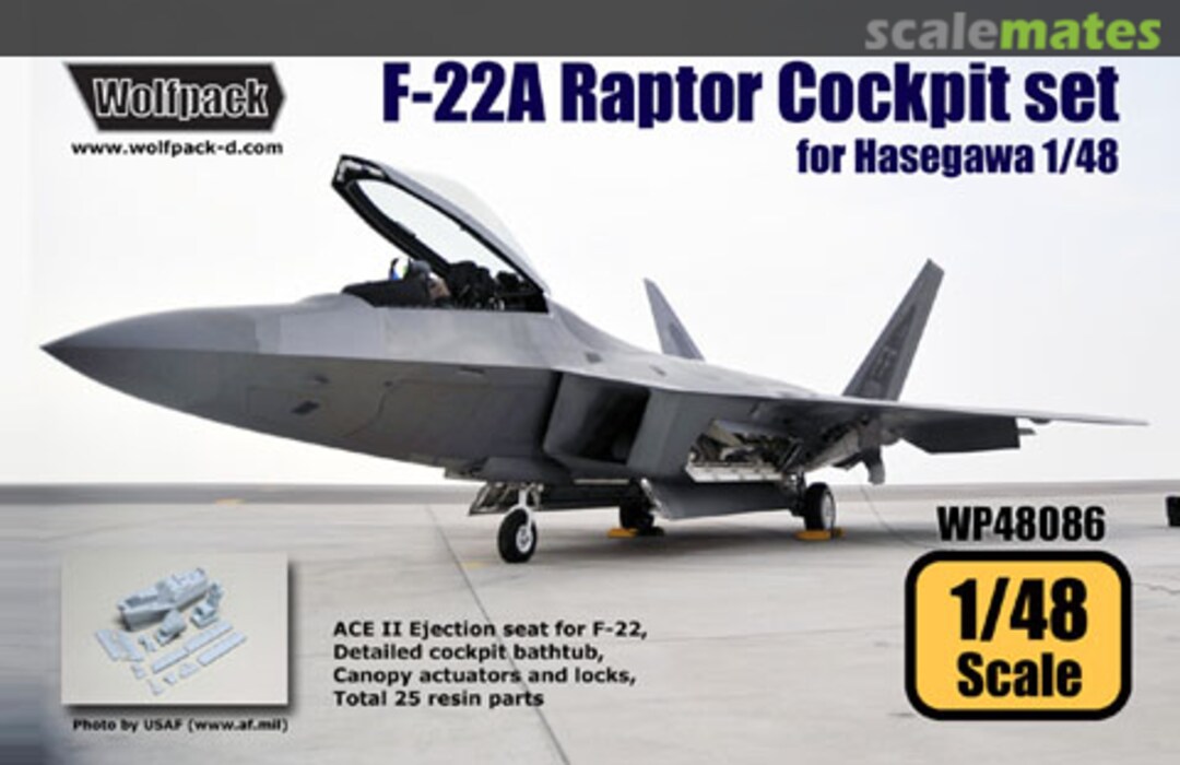 Boxart F-22A Raptor Cockpit Set WP48086 Wolfpack