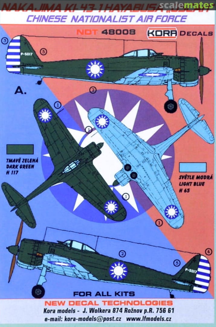 Boxart Nakajima Ki-43-I Hayabusa "Oscar" NDT48008 Kora Models