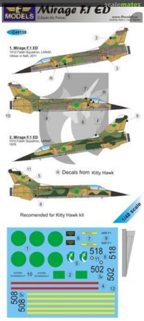 Boxart Dassault Mirage F.1 ED Libyan Air Force (KITTYH) C48139 LF Models