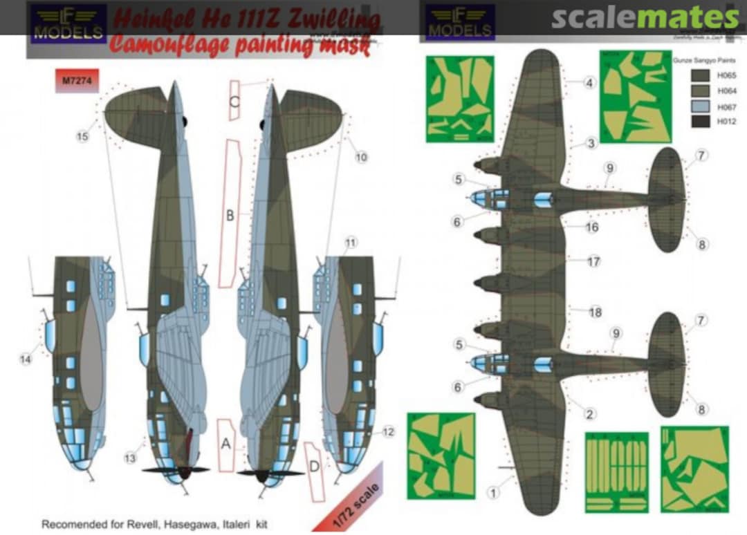 Boxart Heinkel He 111Z Zwilling M7274 LF Models