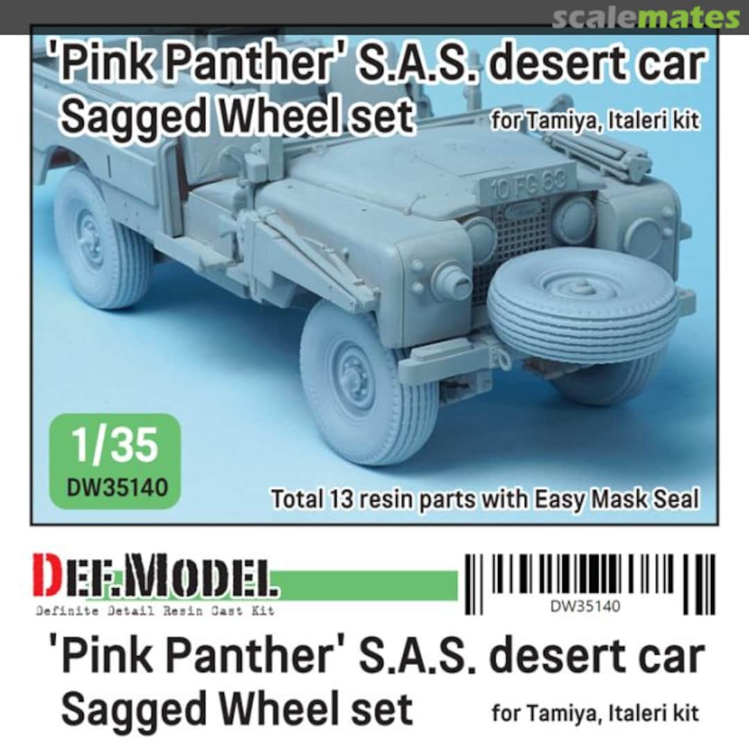 Boxart "Pink Panther" SAS Desert Car sagged wheel set DW35140 Def.Model