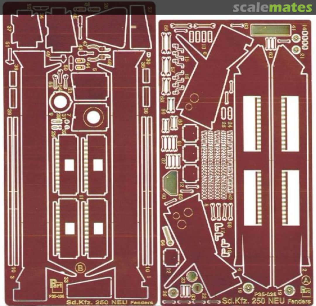 Boxart Sd.Kfz.250 Neu - fenders P35-026 Part