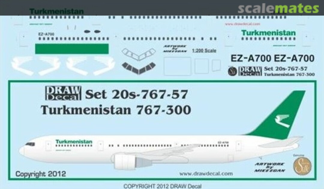 Boxart Turkmenistan 767-300 20-767-57 Draw Decal